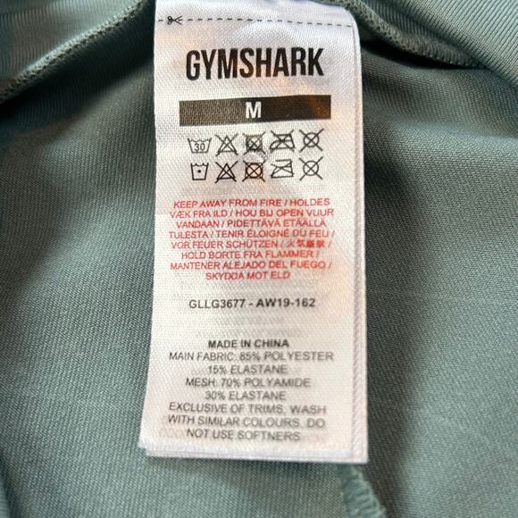 Gymshark Sage Green Topographic Seamless Leggings Size M - Picture 6 of 6